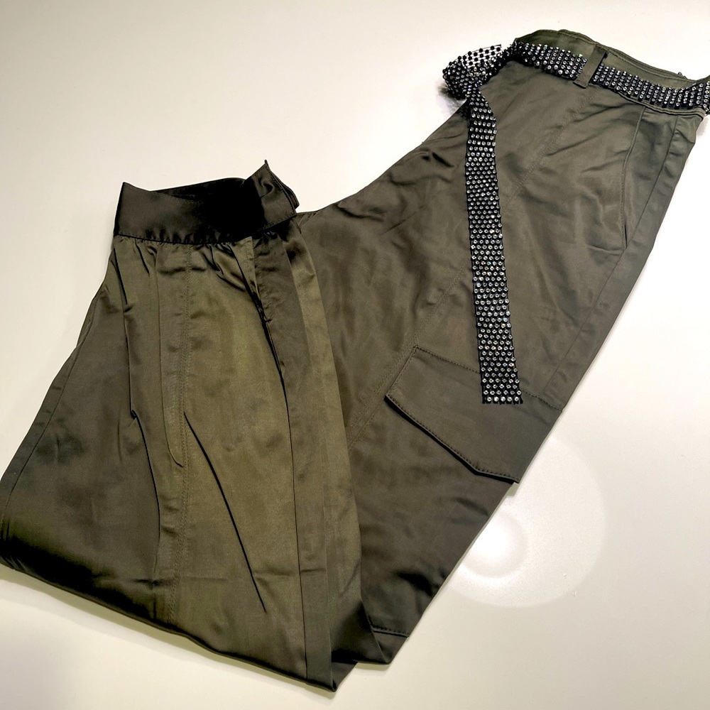 NWT - LABIJOU Olive Green Cargo Trousers Size M